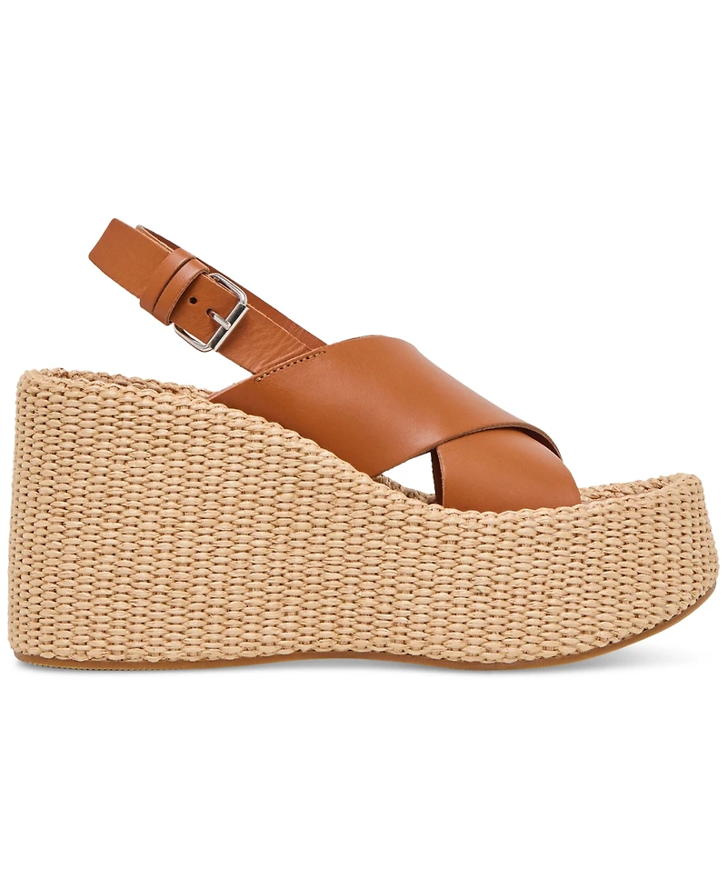 Dolce Vita Women's Skylar Platform Crossband Espadrille Wedge Sandals