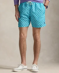 Polo Ralph Lauren Men's 5.75-Inch Traveler Classic Printed Swim Trunks