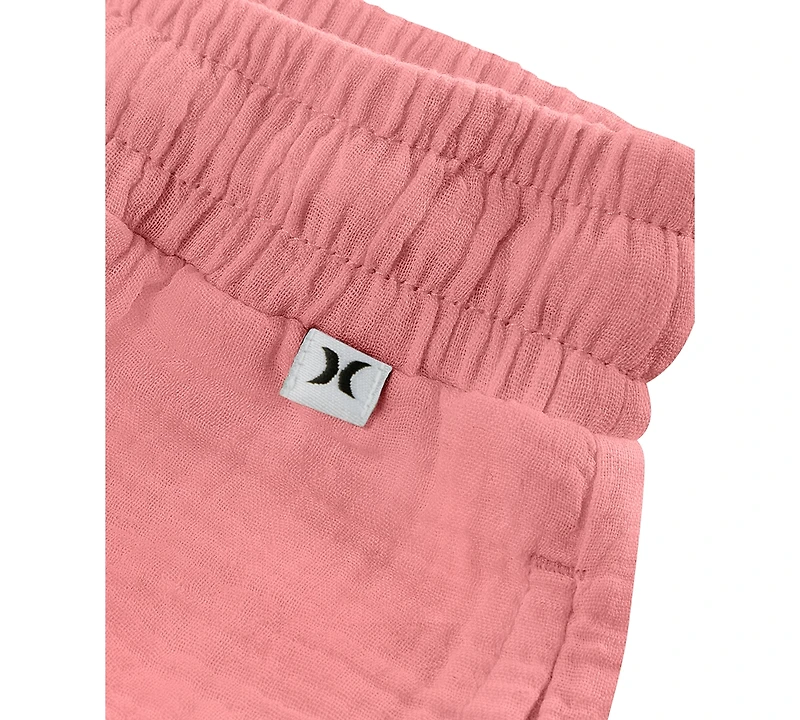 Hurley Big Girls Cotton Crinkle Gauze Woven Beach Pants