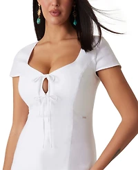Guess Women's Short-Sleeve Double-Bow Mini Dress