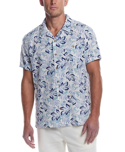 Weatherproof Vintage Men's Regular-Fit Palm Frond-Print Button-Down Camp Shirt