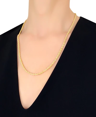 Italian Gold Forza Rope Chain 22" Necklace (3-1/5mm) in 14k Gold