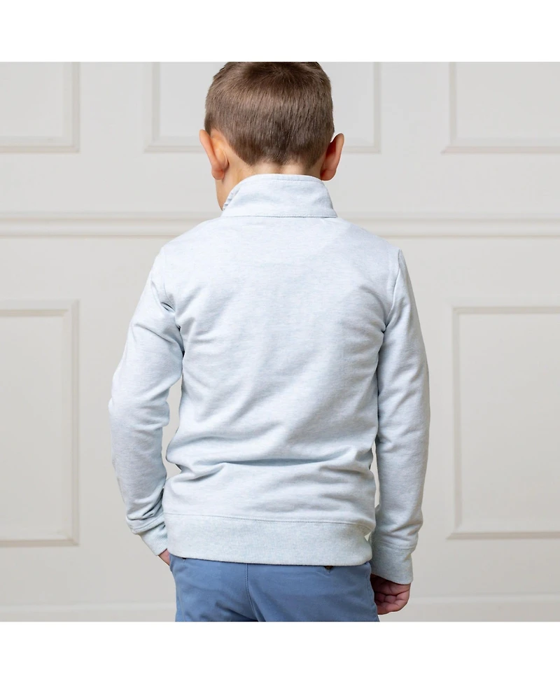 Hope & Henry Boys Organic Long Sleeve French Terry Half-Zip Pullover