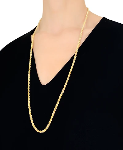 Italian Gold Forza Rope Chain 30" Necklace (4-1/10mm) in 14k Gold