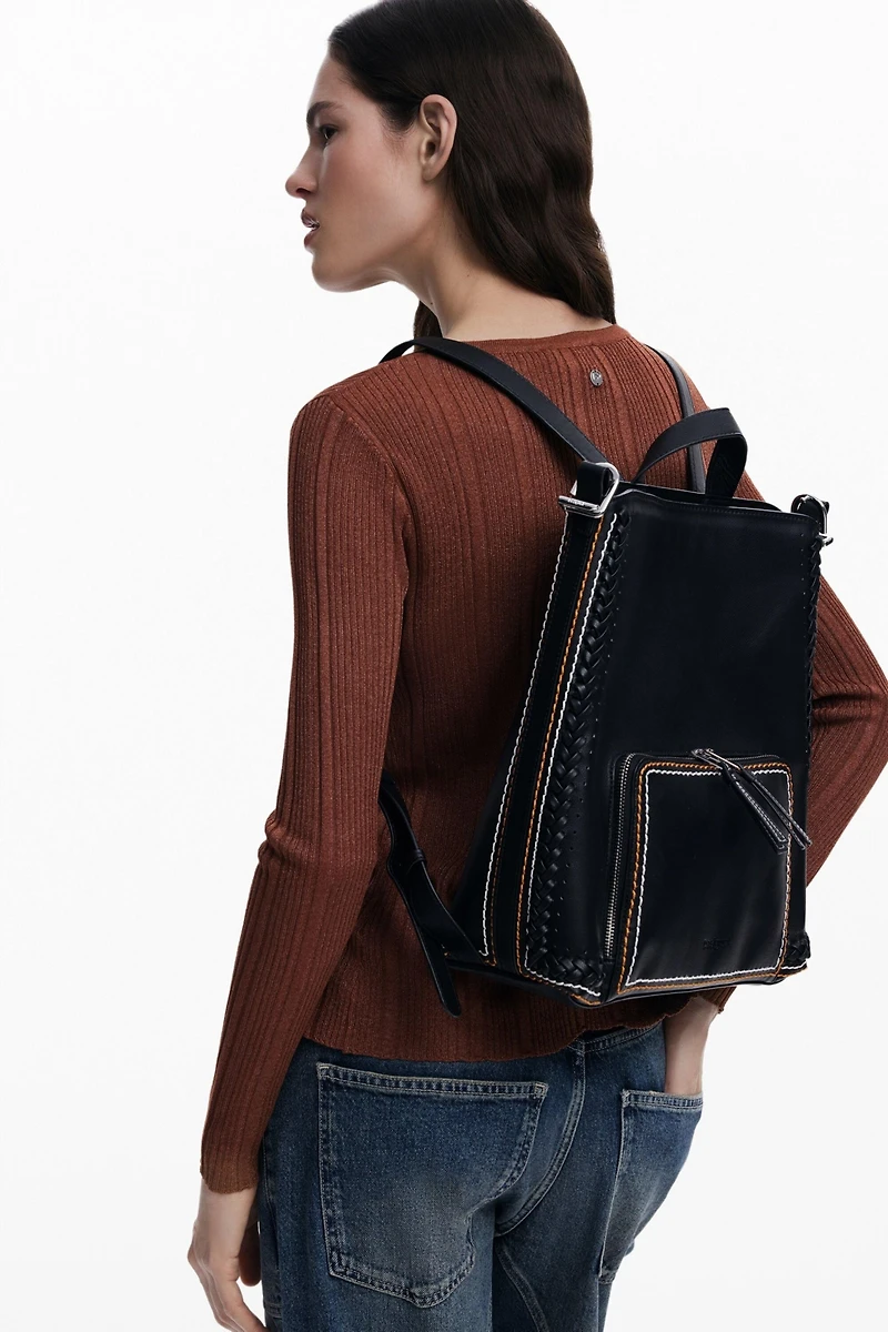 Desigual Women's Medium braided backpack