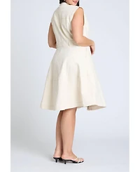 Eloquii Women's Denim Fit & Flare Dress