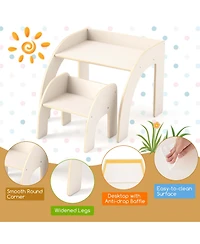 Kids Desk and Chair Set Wooded Toddler Table and Chair Set with Proper Height