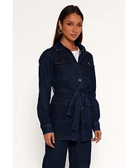 Petal and Pup Women's Nadine Tie Waist Button Front Jacket