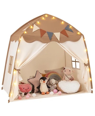 Kids Play Tent Bed with String Lights Extra Large Playhouse