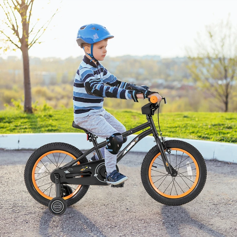 Kids Bike Sport Bicycle for 4-7 Years Old with Adjustable Seat, Reflectors, and Training Wheels a Safe Fun Ride