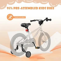 Kids Bike Sport Bicycle for 4-7 Years Old with Adjustable Seat, Reflectors, and Training Wheels for a Safe and Fun Ride