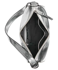 Calvin Klein Mandy Metallic Top Zipper Shoulder Bag