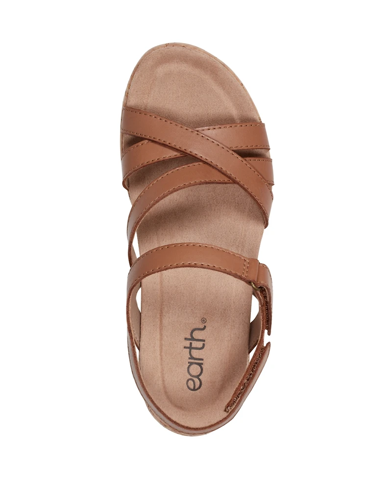 Earth Women's Rosie Strappy Slingback Flat Sandals