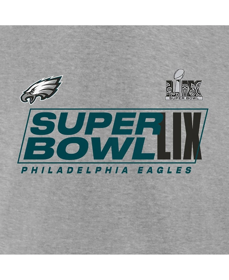 Fanatics Men's Heather Gray Philadelphia Eagles Super Bowl Lix Roster T-Shirt
