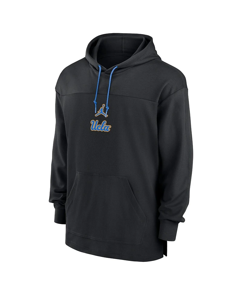 Jordan Men's Black Ucla Bruins 2024/25 Sideline Jersey Performance Pullover Hoodie