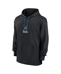 Jordan Men's Black Ucla Bruins 2024/25 Sideline Jersey Performance Pullover Hoodie