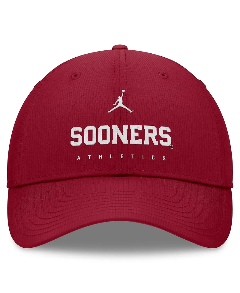 Jordan Men's Crimson Oklahoma Sooners 2024/25 On-Field Club Performance Adjustable Hat