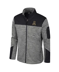 Colosseum Men's Gray/Black Appalachian State Mountaineers Guard Full-Zip Jacket