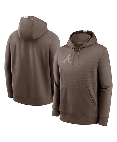Nike Men's Light Brown Atlanta Braves Statement Pullover Hoodie