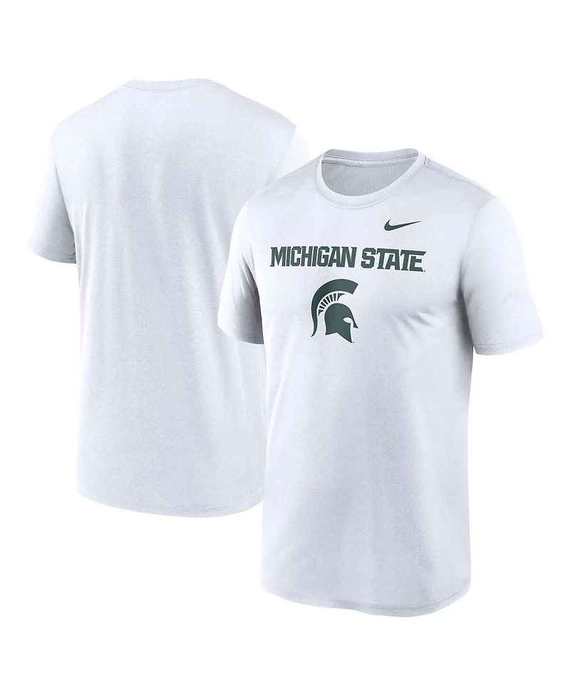 Nike Men's White Michigan State Spartans Lockup Legend Performance T-Shirt