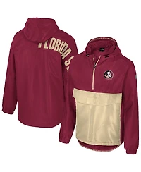 Colosseum Men's Garnet Florida State Seminoles Reloaded Anorak Half-Zip Jacket