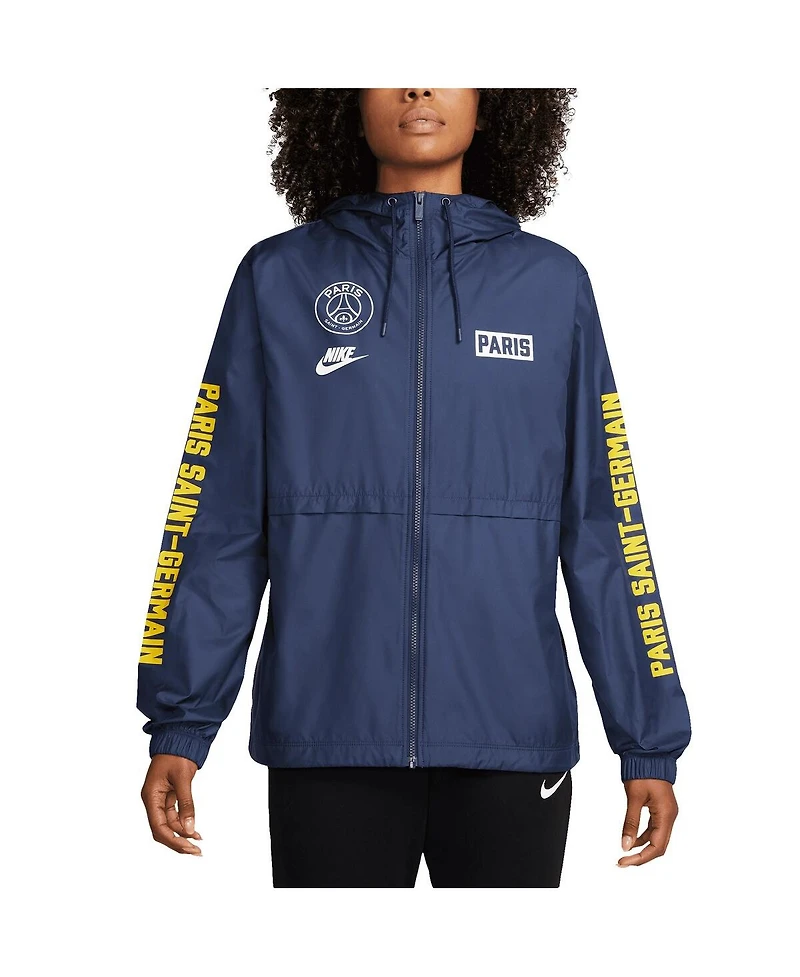 Nike Women's Navy Paris Saint-Germain Essential Woven Full-Zip Jacket