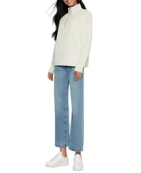 Three Dots Women's Jeanine Quarter-Zip Pullover Sweater