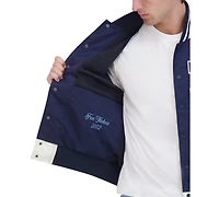 Hudson Men's Lightweight Satin Nylon Varsity Jacket