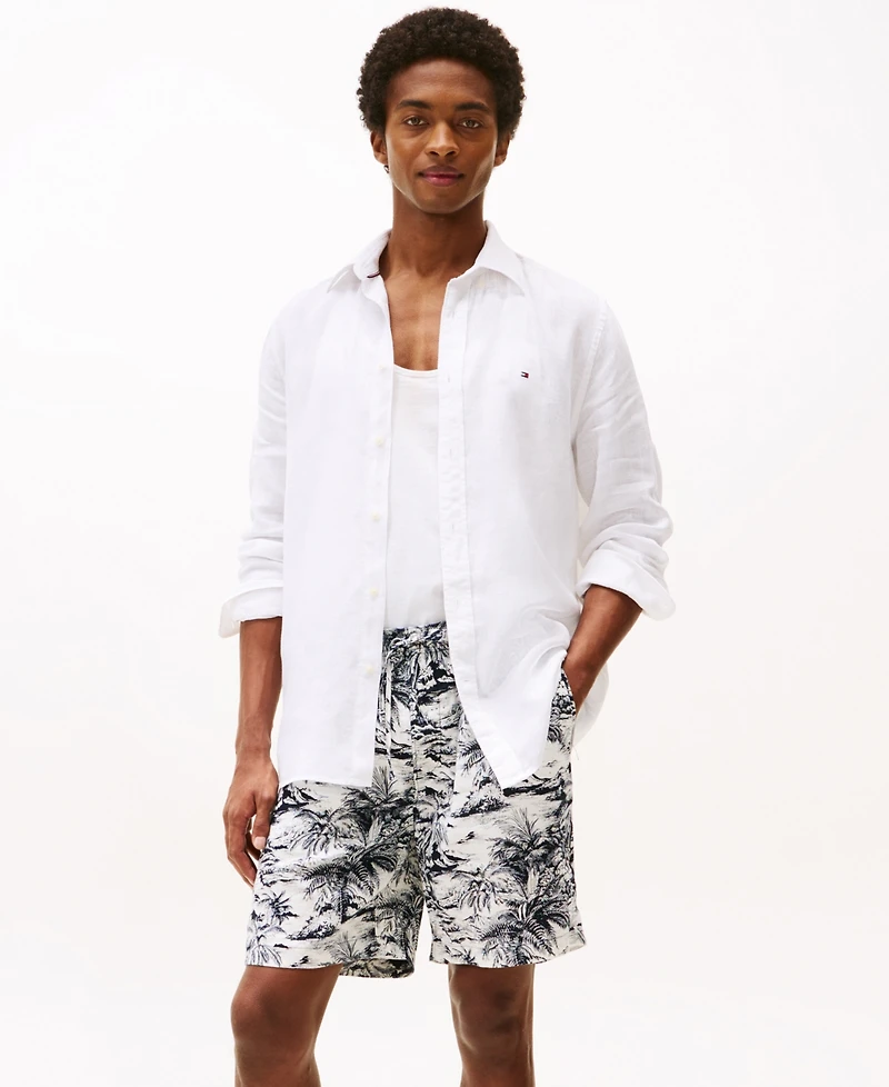 Tommy Hilfiger Men's Big & Tall Brooklyn Relaxed Fit Printed 7" Shorts