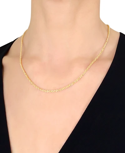 Sparkle Rope 18" Chain Necklace (2mm) in 14k Gold