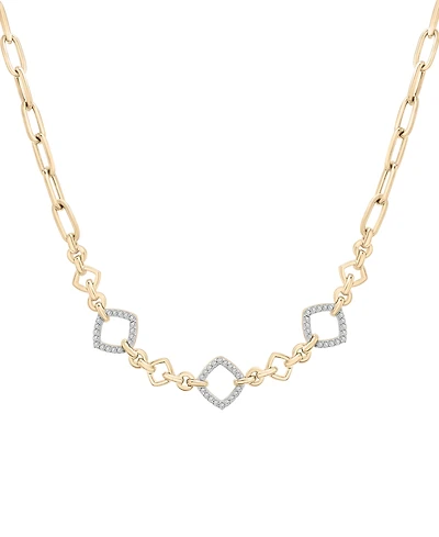 Wrapped in Love Diamond Rhombus Link Necklace (1/4 ct. t.w) in 14k Yellow Gold, Exclusively at Macy's