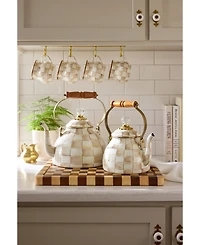 Mackenzie-Childs Mocha Check 3-Qt. Tea Kettle