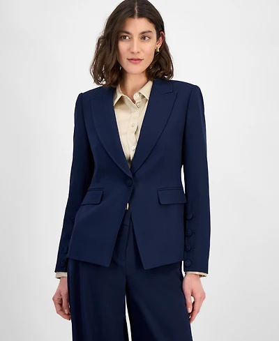 Tahari Asl Women's Peak-Lapel Button-Cuff Jacket