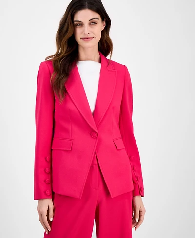 Tahari Asl Women's Peak-Lapel Button-Cuff Jacket