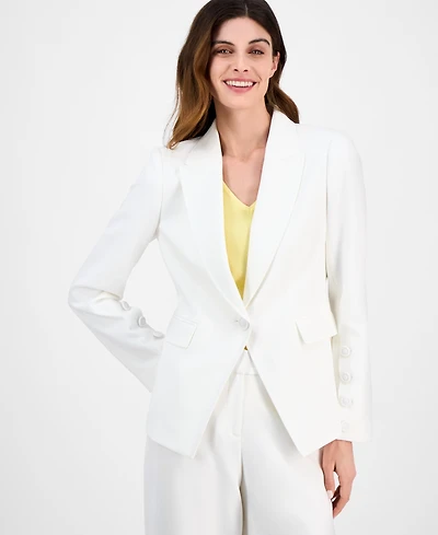 Tahari Asl Women's Peak-Lapel Button-Cuff Jacket