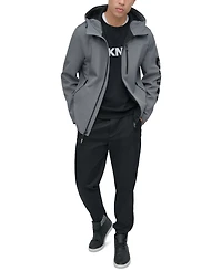 Dkny Men's Zip-Front Hooded Logo Jacket