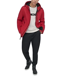 Dkny Men's Zip-Front Hooded Logo Jacket