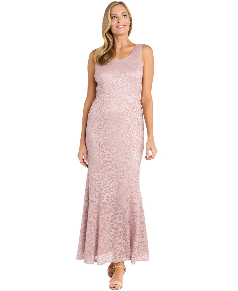 R & M Richards Women's Glitter Lace Gown Jacket