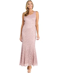 R & M Richards Women's Glitter Lace Gown Jacket