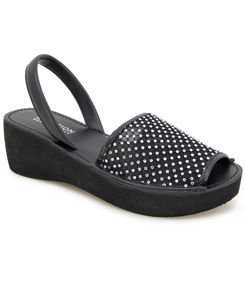 Kenneth Cole Reaction Women's Fine Glass Mesh Wedge Sandals