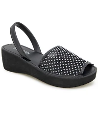 Kenneth Cole Reaction Women's Fine Glass Mesh Wedge Sandals