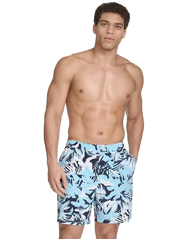 Calvin Klein Men's Regular-Fit Quick-Dry 5" Swim Trunks with Compression Short Liner