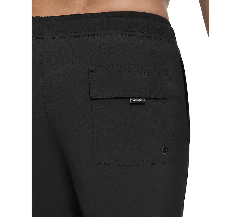 Calvin Klein Men's Core Euro Regular-Fit Quick-Dry 5" Swim Trunks with Compression Short Liner