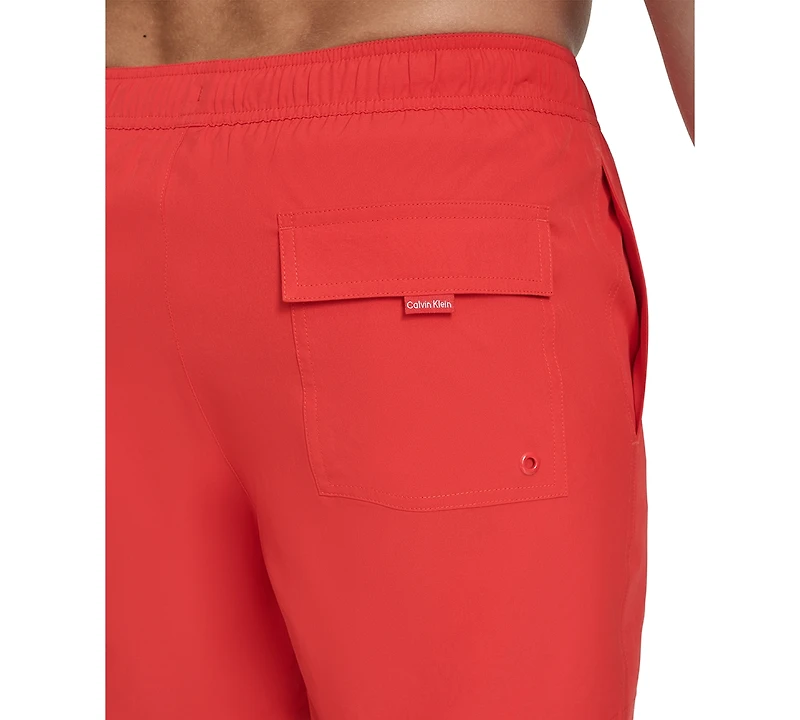 Calvin Klein Men's Core Euro Regular-Fit Quick-Dry 5" Swim Trunks with Compression Short Liner