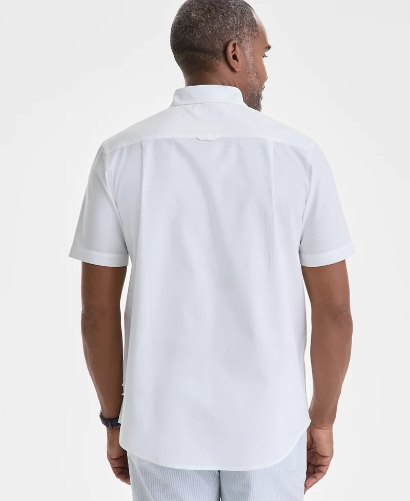 Club Room Men's Short Sleeve Button-Down Oxford Shirt