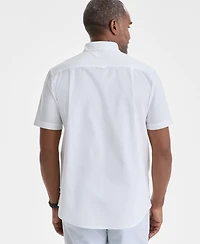 Club Room Men's Short Sleeve Button-Down Oxford Shirt