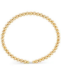 Beaded Flex Bangle Bracelet in 10k Yellow Gold