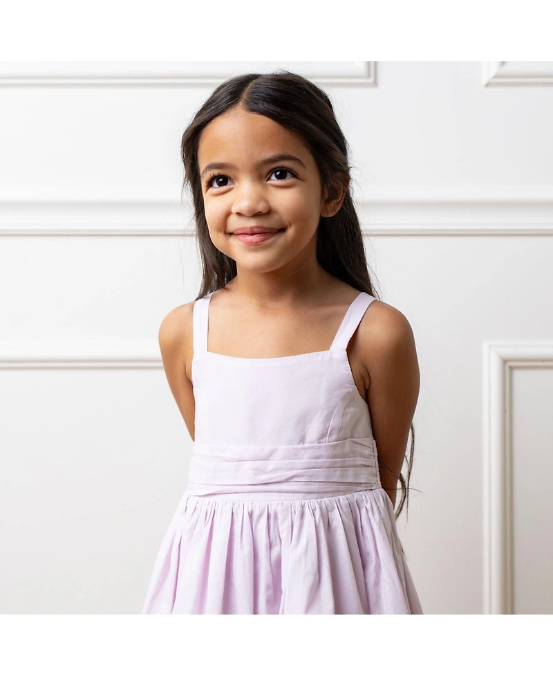 Hope & Henry Toddler Girls Heirloom Sleeveless Special Occasion Sundress with Bow Back Detail and Embroidery