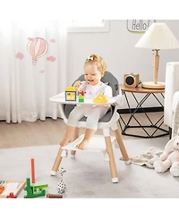 Gouun 6-in-1 Baby High Chair with Removable Dishwasher and Safe Tray