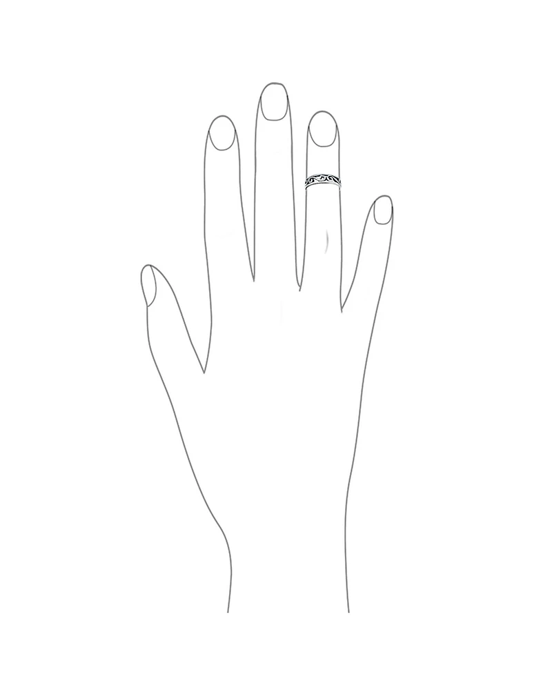 Bling Jewelry Open Spiral Celtic Scroll Wide Midi Toe Ring in Oxidized Sterling Silver